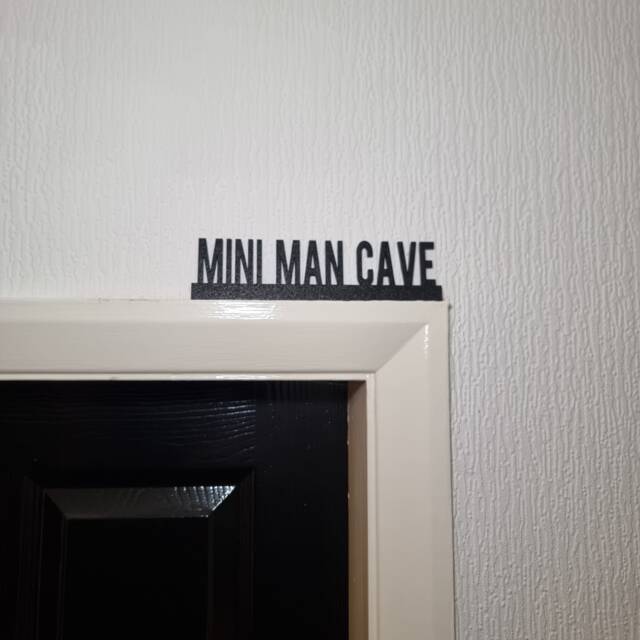 Mini Man Cave Door Topper, Shelf Decor, Wall Quirky Home Interior Gift, Door Decoration - image 1