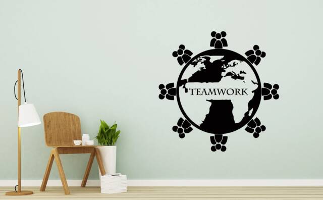 Teamwork Wall Decals Bissiness Decal Vinyl Sticker Sign Art Design Home Office Window Decor Bedroom Na320 - image 1