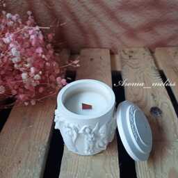 Handmade Angel Candle Jar Stonecast Design, Soy Wax - thumbnail 3