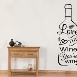 Love The Wine Quote Wall Art Sticker Modern Home Decor - thumbnail 2