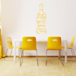 Love The Wine Quote Wall Art Sticker Modern Home Decor - thumbnail 3