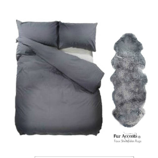 Plush Faux Fur Sheepskin Rug - Shag Throw Rug, Animal Friendly - image 1