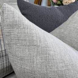 Handmade Taupe Pillow Cover - Double Sided Cushion Cotton Fabric By John Lewis & Partners - thumbnail 2