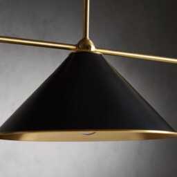 Mid-Century Modern Brass Chandelier, 4-Arm Sputnik Style - thumbnail 4