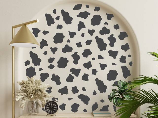 Cow Print Wall Stickers, Decal, Animal Sticker, Art, Decor, Decor - image 1