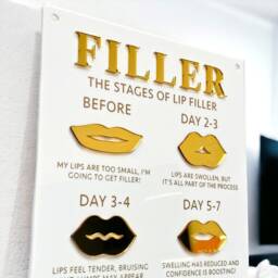 Lip Filler Journey 3D Acrylic Sign - Aesthetics Display Signage Beauty Clinic Wall Decor Salon Information A3 Size - thumbnail 2