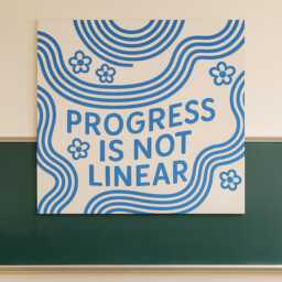 Progress Is Not Linear Tapestry Inspirational Mental Health Wall Art - thumbnail 2