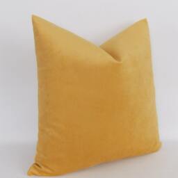 Luxury Velvet Mustard Pillow Cover Decorative Throw Cushion - thumbnail 2