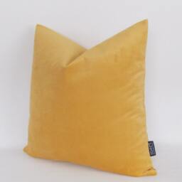 Luxury Velvet Mustard Pillow Cover Decorative Throw Cushion - thumbnail 3