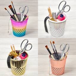 Hemline Thimble Desk Organisers Rose Gold Rainbow Pearl Holder Crafts Gift - Craft, Sewing, Quilting Knitting, Embroidery, Detailed Work