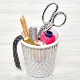 Hemline Thimble Desk Organisers Rose Gold Rainbow Pearl Holder Crafts Gift - Craft, Sewing, Quilting Knitting, Embroidery, Detailed Work - thumbnail 4