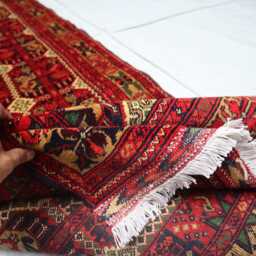 3x9 Ft Hand Knotted New Tribal Runner Rug, Afghan Wool Antique Geometric High Pile Brand Kitchen Rug - thumbnail 4