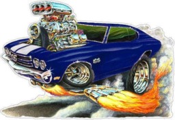 1970 Chevy Chevelle Muscle Car Wall Decal Man Cave Decor - thumbnail 1