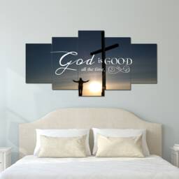 God Is Good All The Time Bible Christian Quotes Wall Art Canvas - thumbnail 3
