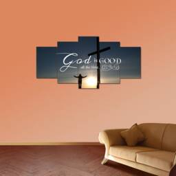 God Is Good All The Time Bible Christian Quotes Wall Art Canvas - thumbnail 2