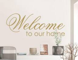 Welcome To Our Home Wall Decal Hallway Decor Welcome Sticker Housewarming Gift Art