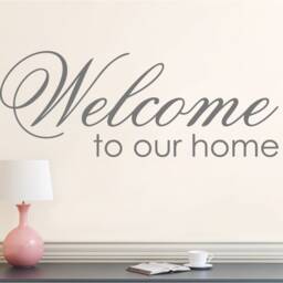 Welcome To Our Home Wall Decal Hallway Decor Welcome Sticker Housewarming Gift Art - thumbnail 3