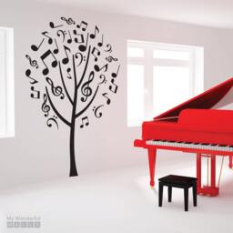 Music Note Tree Wall Decal - thumbnail 1