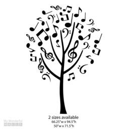 Music Note Tree Wall Decal - thumbnail 2