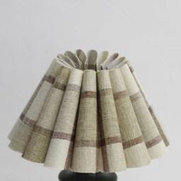 Duzy Handmade Plaid Fabric Pleated Lampshade For Home Decor, Custom Made - thumbnail 3