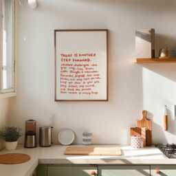 Another Step Print, Positive Affirmations Poster, Wall Art, Office Desk Kids Room Living Unframed - thumbnail 3