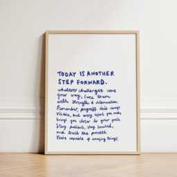 Another Step Print, Positive Affirmations Poster, Wall Art, Office Desk Kids Room Living Unframed - thumbnail 2