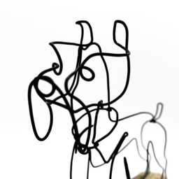 Schnauzer Dog Wire Sculpture Folk Art On Driftwood Base - thumbnail 3