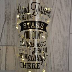 Friends Quote Wine Bottle Light Fairy Lights, Star Charm - thumbnail 2