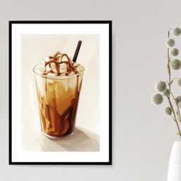 Iced Coffee - Wall Print Art Lover Latte Cafe Drink Kitchen Gift Idea Bespoke Poster A5 A4 A3 Framed Or Unframed - thumbnail 3
