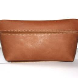 Leather Pencil Case Large Red-Brown 100% Case Pencil Red-Brown - thumbnail 3