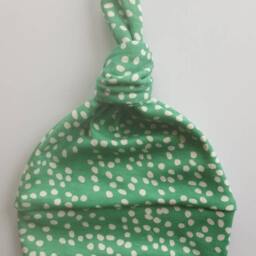 Organic Gender Neutral Newborn Take Home Set. Green Swaddle Blanket & Hat Baby Shower Gift. Photo Prop - thumbnail 2