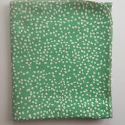 Organic Gender Neutral Newborn Take Home Set. Green Swaddle Blanket & Hat Baby Shower Gift. Photo Prop - thumbnail 3