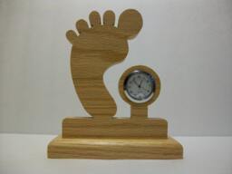 Baby Footprint Clock - Custom Handmade Solid Oak I Make Each Item Myself