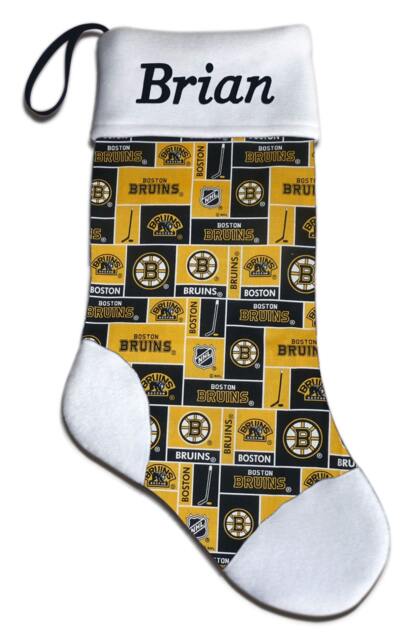 New Personalized Nhl Boston Bruins Hockey Christmas Stocking Gift