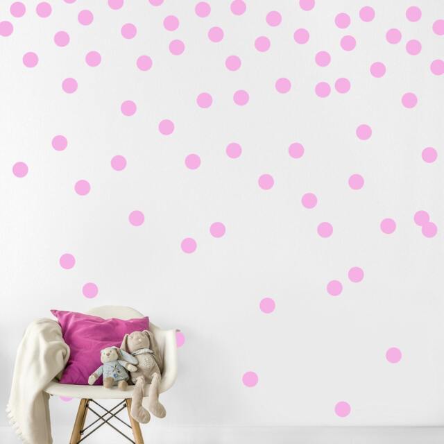 Pink Wall Decal Dots - 200 Decals - 2'' Inch Vinyl Graphic Shapes Kids Room Design Nursery Classroom Accent Sticker Art Decor G77 - image 1