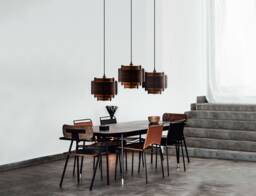 Wood Walnut Pendant Light, Handmade Chandelier, Mid Century Modern Lighting, Unique Custom Design Veneer, Crealdesignstudio