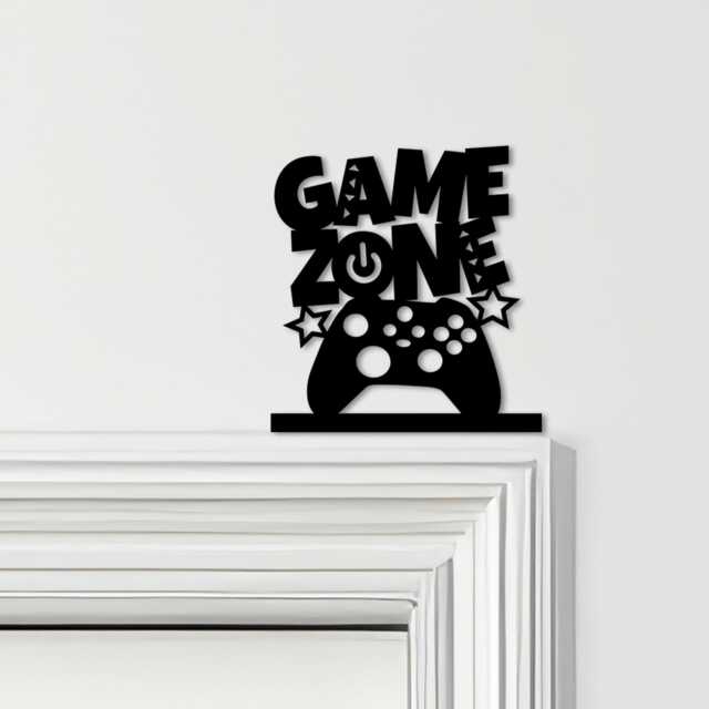 Door Topper Game Zone Gaming Controller Kids Room Decor Various Colours Sign - Novelty Wall Decor, Frame Art, Decorative Art - image 1