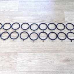 Bay Curtain Rail Set-Uphandcrafted in Uk..wrought Iron - Forged Steel+Free Fixing Kit - thumbnail 2
