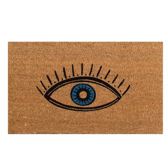 Evil Eye Coir Doormat - Eye Door Mats House Warming Gift, New Home Door Mat Indoor By Lpdoormats - image 1