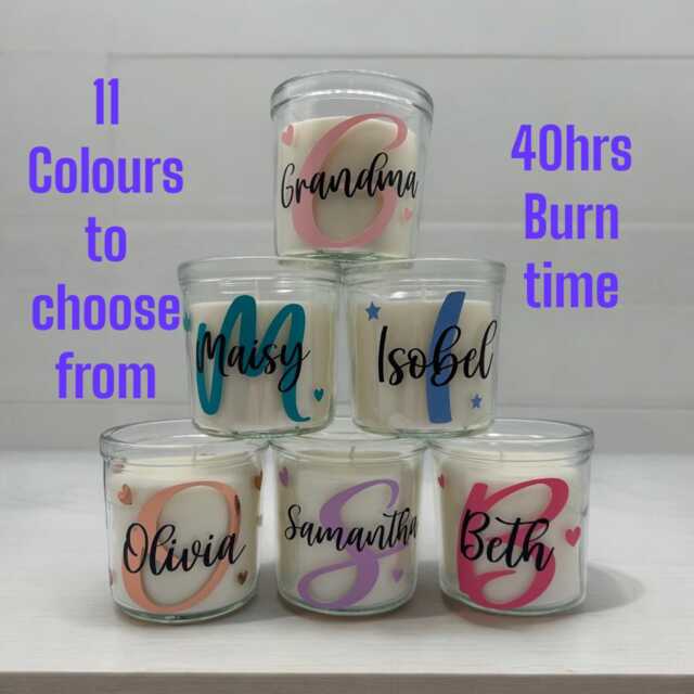 Personalised Initial Scented Candle, Rose Gold, Fragranced Birthday, Bridesmaid, Home, Gift For Her, Milestone, Keepsake, Christmas, Wedding - image 1
