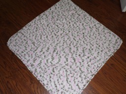 Baby Girl Soft Knitted Pink & Gray Blanket/Lap Robe/Wheelchair Blanket - thumbnail 1