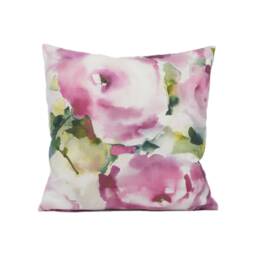 Voyage - Rosa Peony Beautiful Large Scale Painterly Watercolour Floral Cushion Cover Handmade Throw Pillow Designer Home D??cor - thumbnail 1