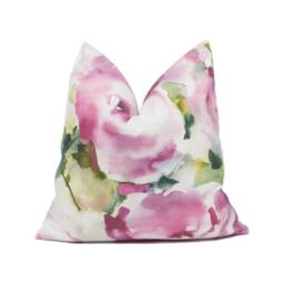 Voyage - Rosa Peony Beautiful Large Scale Painterly Watercolour Floral Cushion Cover Handmade Throw Pillow Designer Home D??cor - thumbnail 2