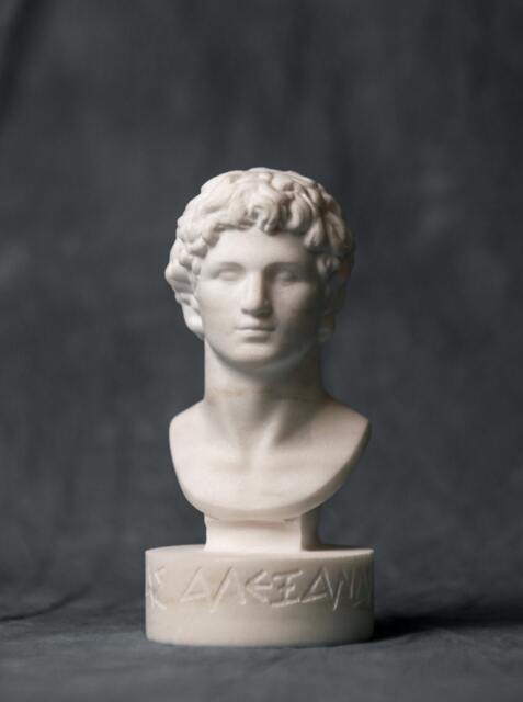Marble Bust Of Alexander The Great Statue Carved Greek Marble Figurine - image 1