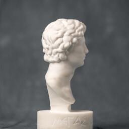 Marble Bust Of Alexander The Great Statue Carved Greek Marble Figurine - thumbnail 4