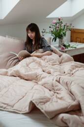 Wool Duvet, Summer Warmth 140x200 cm, Pink - Us Duty Paid - thumbnail 1