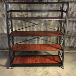 Industrial Bookshelf, Modern Bookcase, Book Shelves, Display Shelving - thumbnail 2