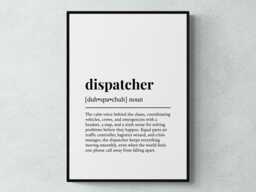 Dispatcher Funny Definition Job Work Gift Wall Art Print - thumbnail 1