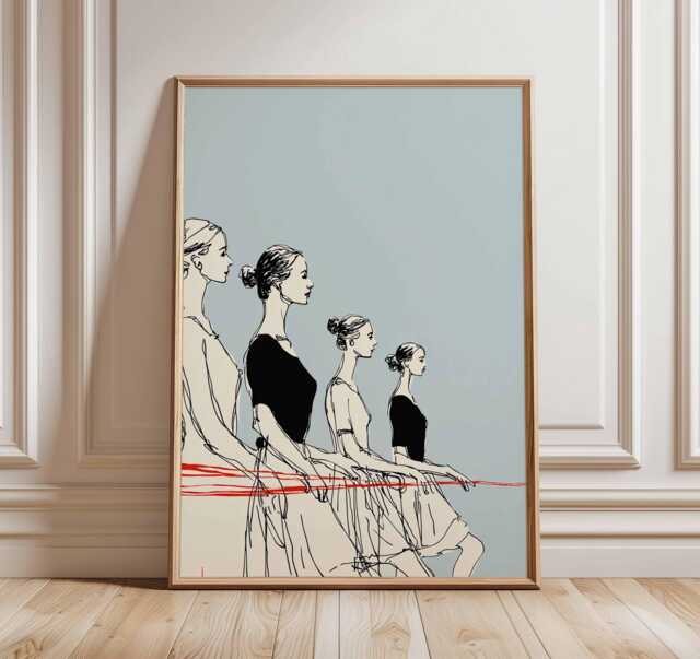 Ballet Dancer Wall Art, Minimalist Line Drawing Poster, Elegant Ballerina Print, Modern Dance Illustration, Contemporary Home Decor - image 1