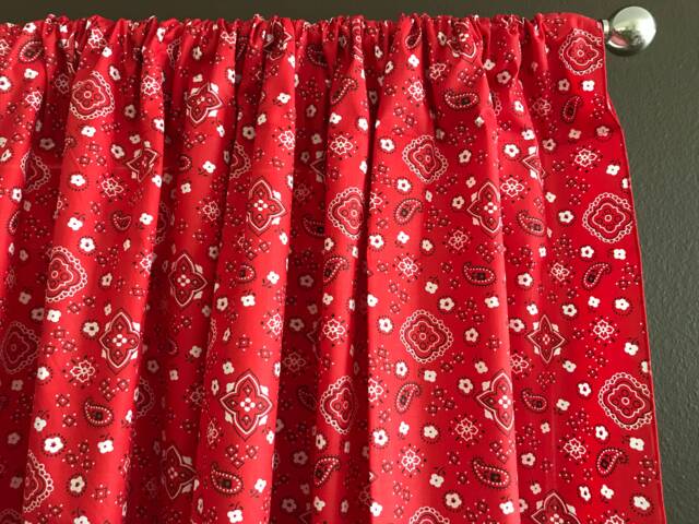 Floral Bandanna Paisley Cotton Curtain Panel 58 Inch Wide/Window D??cor Classroom Bedroom Cabin Hotel Guest Room Curtains - image 1